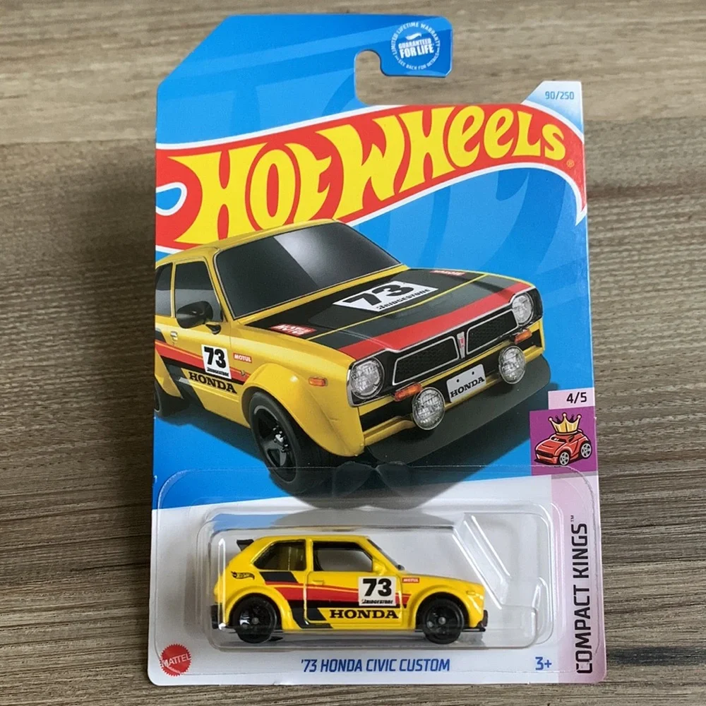 Hot Wheels 73 Honda Civic Custom Compact Yellow Car 1970s 70s Hotwheels New 2024